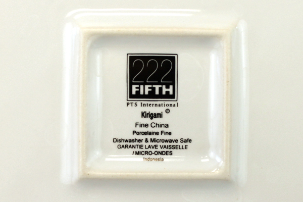 222 Fifth Kirigami Fine China Porcelain 8.25" x 8.25" Set of 2 Square Plates