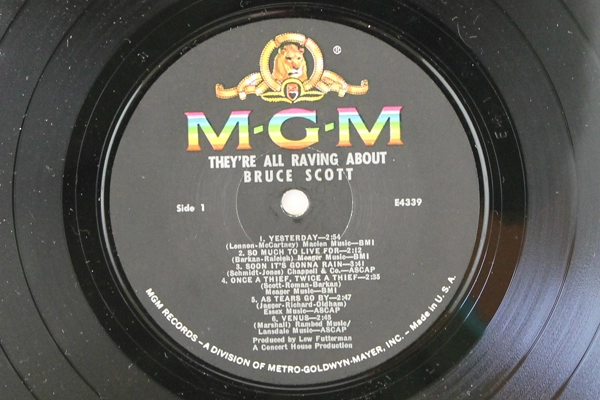 They're All Raving About Bruce Scott - MGM Records 12" LP Record # E-4339