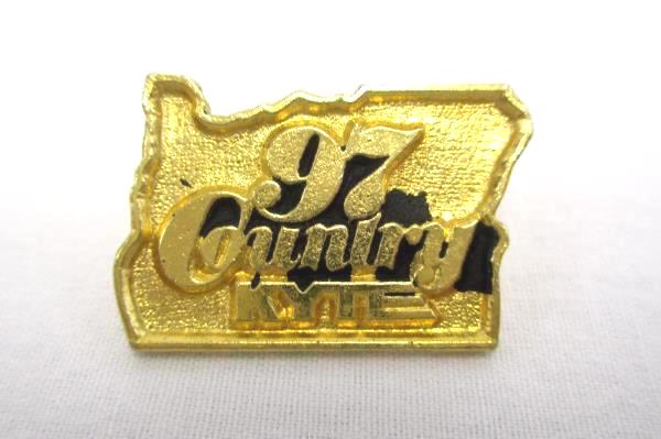 Vintage 97 KYTE Portland Oregon Country Music Brass Pin Hat Lapel RARE