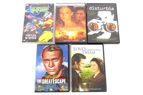 Lot of 5 Family DVD TNMT Turtles In Space Disturbia Great Escape Anna King