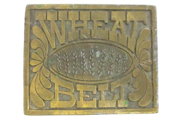 Vintage Belt Buckle Reiman Publications Wheat Belt Patina