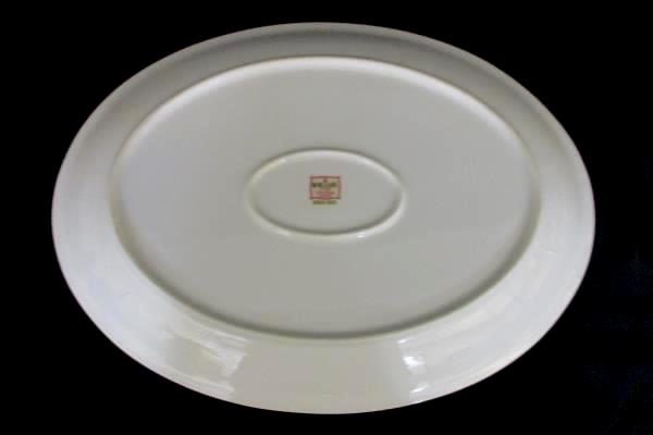 Norleans Fine China Large Serving Platter Bridal Rose Pattern 14" x 10" Stamped