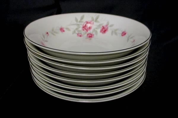 Norleans Fine China Service For 8 Sauce Berry Dish Bowls Bridal Rose Pattern
