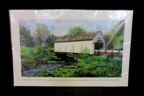 Historical Covered Bridge Evans Creek Wimer Oregon 1892-2003 Print Mary Geller