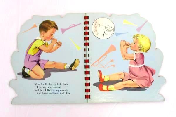 Vtg 1966 Ten Little Fingers Signs w/Hands Sturdi-Contour Wonder Illustrated Book