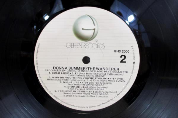 DONNA SUMMER The Wanderer ORIG 12" 33RPM LP Funk Disco Soul 1980 Lyric Sleeve