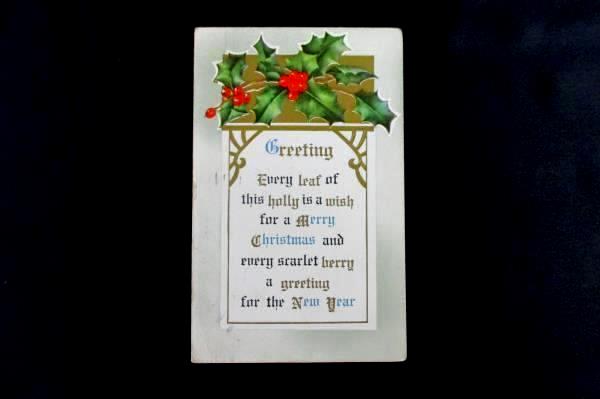 Lot of 3 Vintage Christmas Cards Post Cards Posted 1910 1911 1918