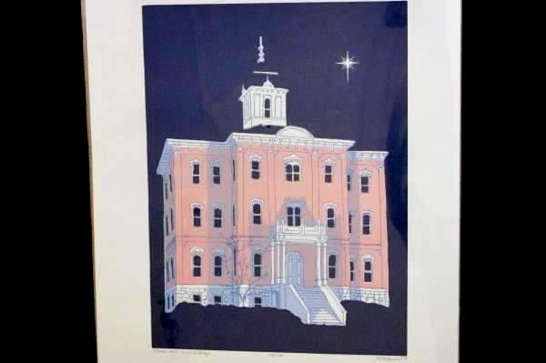 Limited Edition Signed Print Pioneer Hall Linfield College Jim Howland 1988