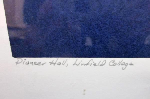 Limited Edition Signed Print Pioneer Hall Linfield College Jim Howland 1988