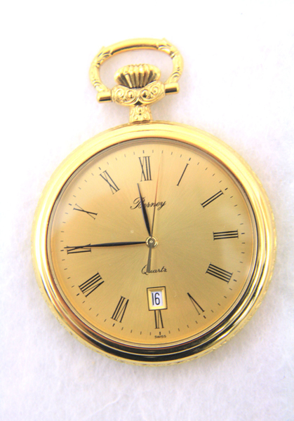 BERNEY Two Tone 1903 Mercedes Open Face POCKET WATCH New!