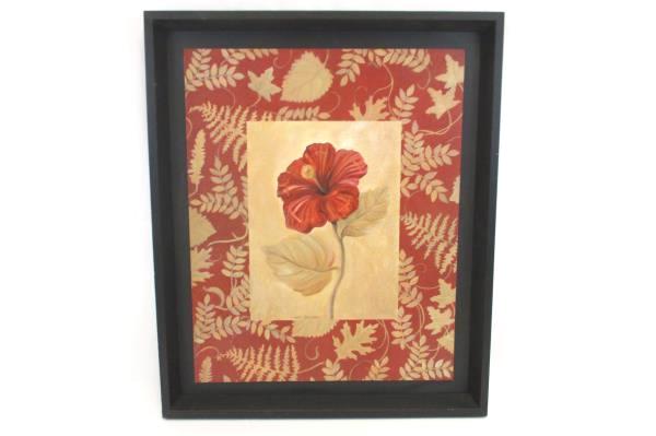 Carol Robinson Floral Wooden Framed Art Piece Large Wall Hanging Decor
