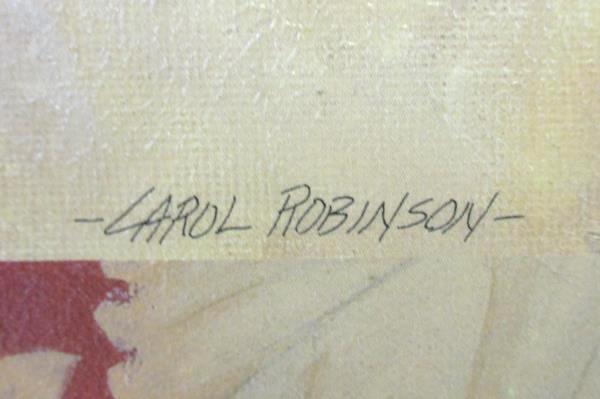 Carol Robinson Floral Wooden Framed Art Piece Large Wall Hanging Decor