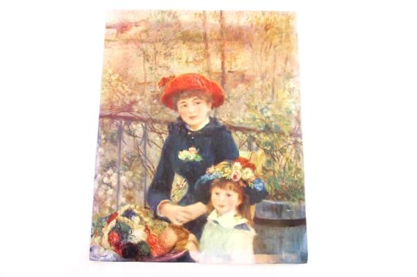 Lot of 2 Pierre-Auguste Renoir Prints Two Sisters On The Terrace Flowers Small M