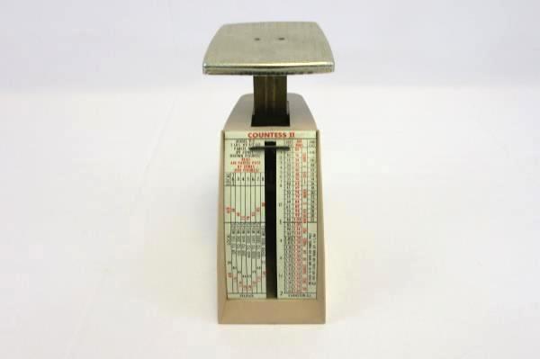 1965 Countess II Postage Scale Model P-2 Calculates Parcel Post/Air Parcel Post