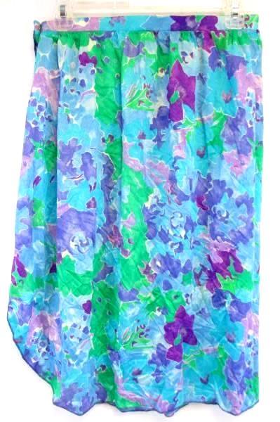 Vintage Floral Swimsuit Wrap Skirt Cover Med by Perfection Fit Roxanne