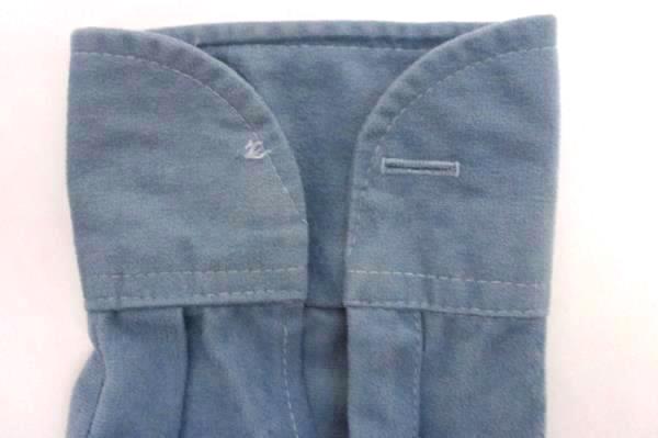 Vintage DAS Retro Button Up Soft Shirt Top Powder Blue Size Large