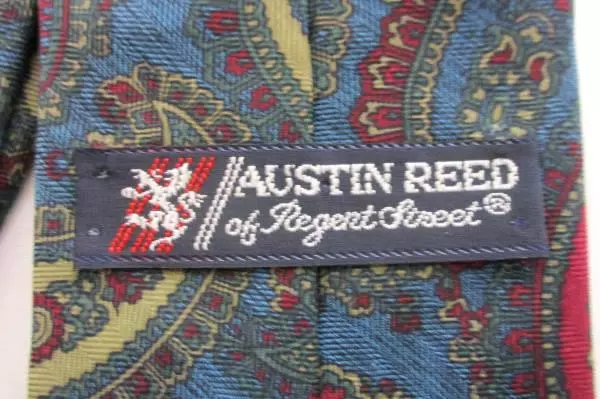 Austin Reed of Regent Street Italian Silk Neck Tie USA Made Paisley Print Mens