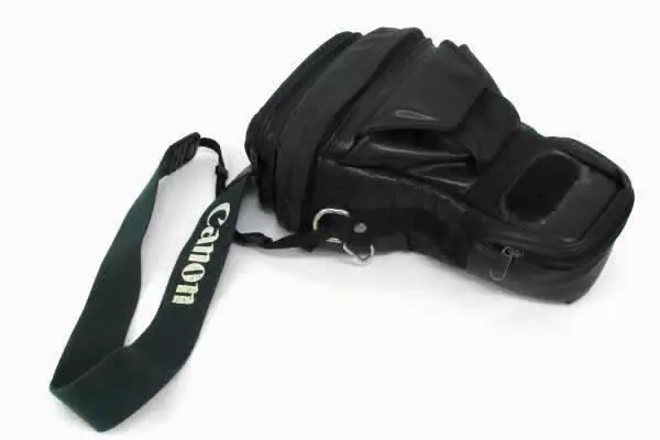 Canon EOS Rebel 35-80mm Camera 200e Speedlite Flash Slave Off Shoe Cord Case Bag