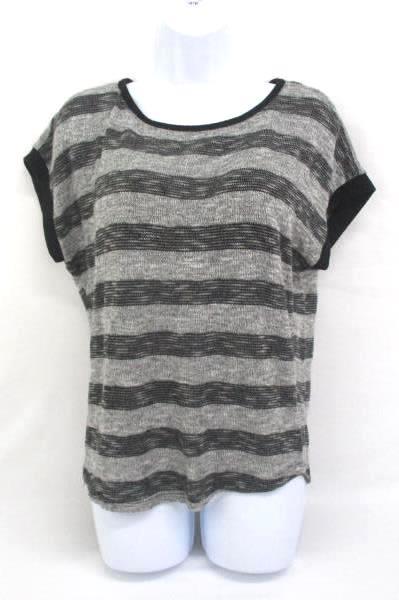 XXI Ann Taylor Lot of 2 Tops Sweater Striped Black White Grey Gray Size Small S