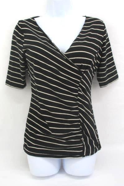 XXI Ann Taylor Lot of 2 Tops Sweater Striped Black White Grey Gray Size Small S
