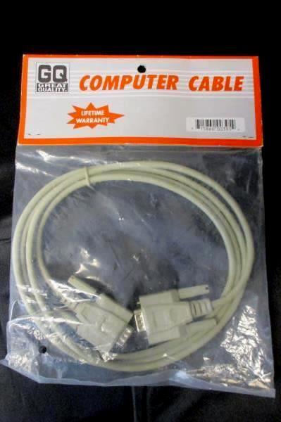 Lot of 2 GQ Great Quality Computer Cable 6' VGA HD15 Male to Male HD15 NEW OS