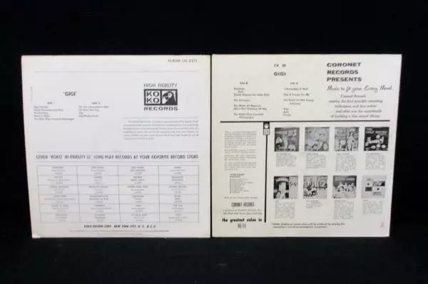 Lot of 2 Lerner & Loewe's GiGI Music and Songs Festival Series Vinyl Records