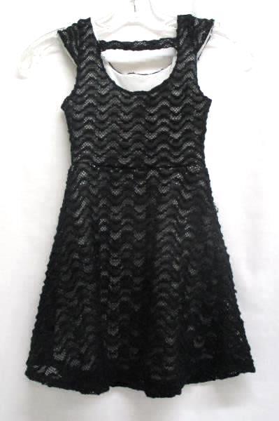 Lilt Youth Girls Size 8 Dress Cap Sleeve Sheer Knit Over Solid Valentine Easter