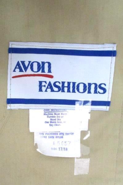Avon Fashions Vintage Beige Trench Coal Womens Size 17/18 ILGWU Tie Waist Button