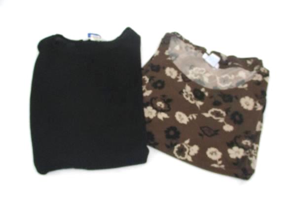 Ship 'N Shore Sweater Traditions Floral Blouse Lot 2 Women's Tops Size Large L