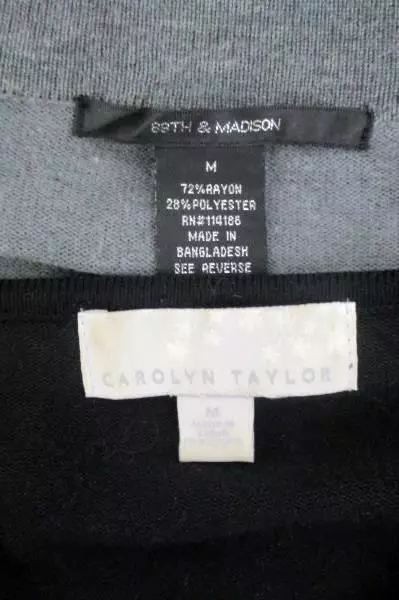 89th & Madison Open Cardigan Carolyn Taylor Sweater Blouse Lot 2 Women's Size M