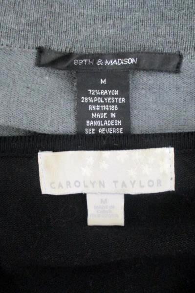 89th & Madison Open Cardigan Carolyn Taylor Sweater Blouse Lot 2 Women's Size M