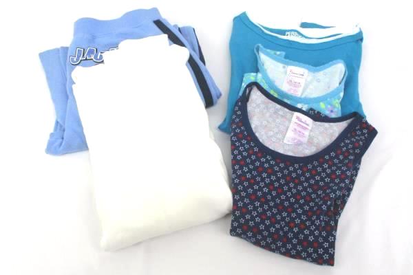Lot of 5 Girl Tops Tanks Shirts Pants Sweats Blue & White Size XL
