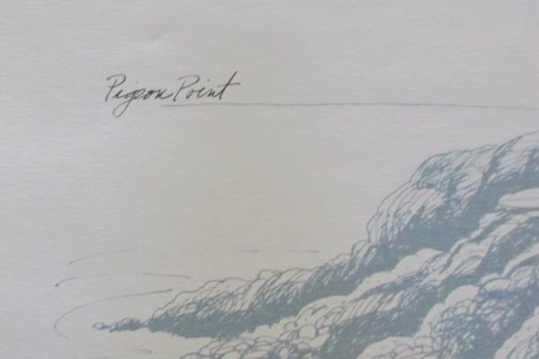 Set of 4 1975 Lighthouse Drawings Sunset Pictorial California Coast Joe Seney