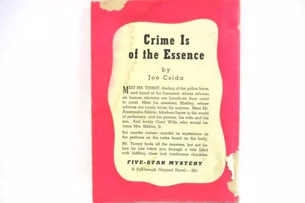 Joe Csida CRIME IS OF THE ESSENCE 1946 Five-Star Mysteries #43 First Edition