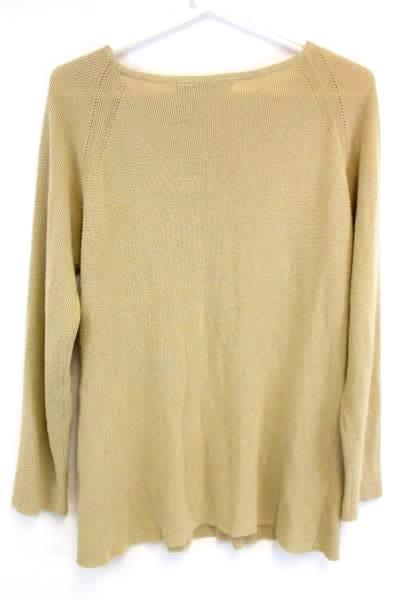 Women's Liz Claiborne Brown Beige Sweater Crewneck Long Sleeve Size M ~ VINTAGE