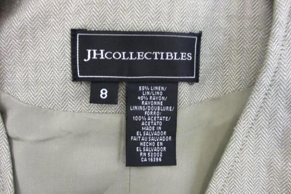 Women's JH Collectibles Green Linen Blend Button Sleeveless Vest Business Career