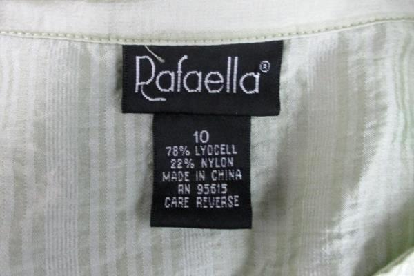 Women's Rafaella Mint Sage Green Lyocell Blouse Top Shirt Size 10 Business Dress
