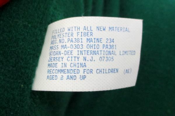 DanDee Christmas Holiday Bear Plaid Scarf Hat Plush Faux Fur Collar