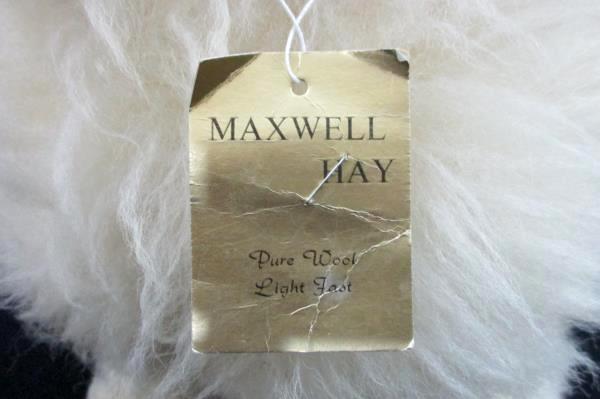 Vtg Maxwell Hay Virgin Wool Plush Stuffed Dog Animal Sculpture Toy New Zealand