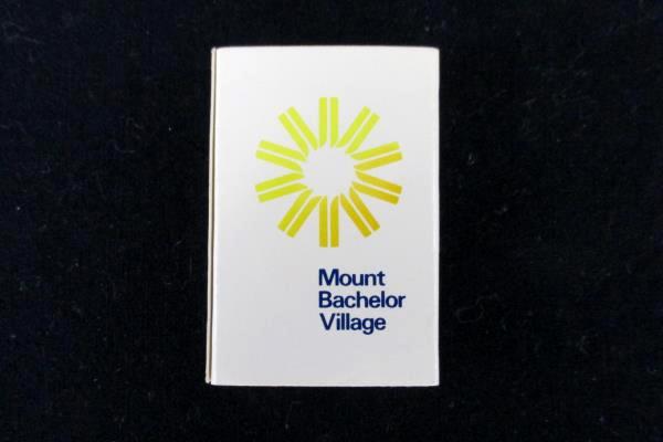 Vintage Mount Bachelor Village Ski Resort Matchbook Unused Unstruck Wood Match