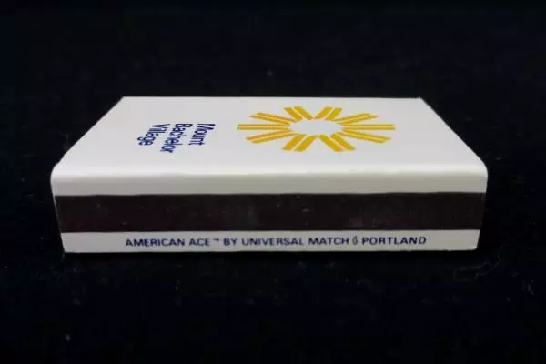 Vintage Ski Resort Matchbook Mount Bachelor Village Unused Unstruck Wood Match