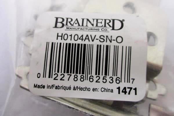 NEW Brainerd 2 pks of 2 Satin Nickel Self Closing Overlay Cabinet Hinge 2"X 3/4"