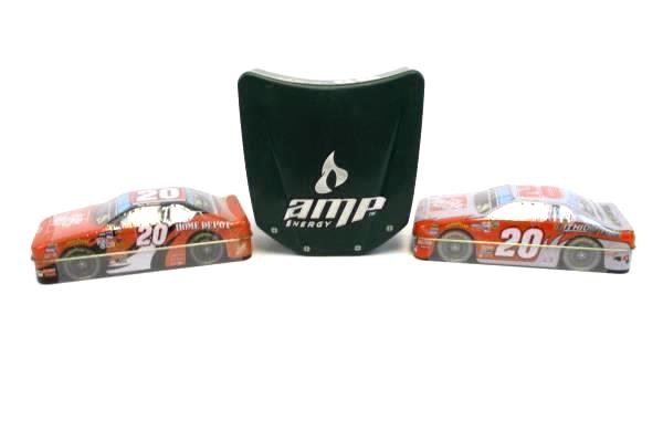Lot of 3 NASCAR Collectible #20 Stewart Race Cart Tin Monte Carlo Impala
