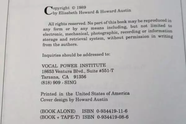 1989 Vintage Self Help Born To Sing Vocal Technique How To Book