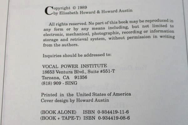1989 Vintage Self Help Born To Sing Vocal Technique How To Book