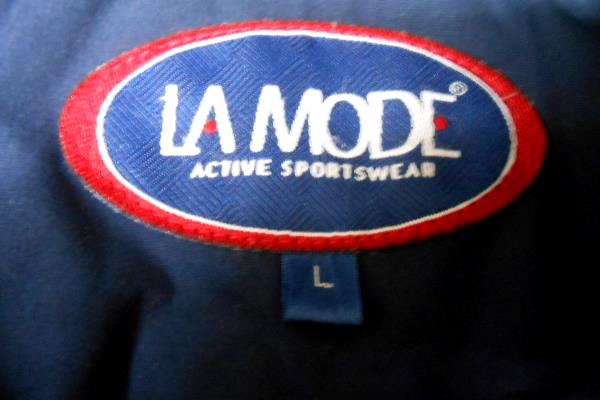 Vintage Men's Large Windbreaker Zip Jacket LA Mode Active Sportswear Beige