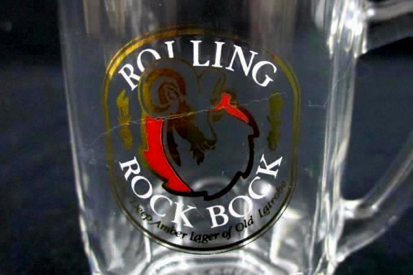 Lot of 6 Rock Bock Stein Shot Glasses Clear Handled Miniature