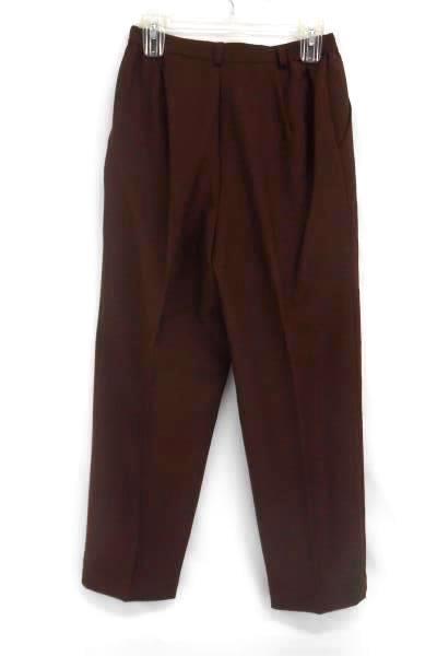 Counterparts Brown Trouser Pants Slacks Pleated Front Wear to Work Women's 8