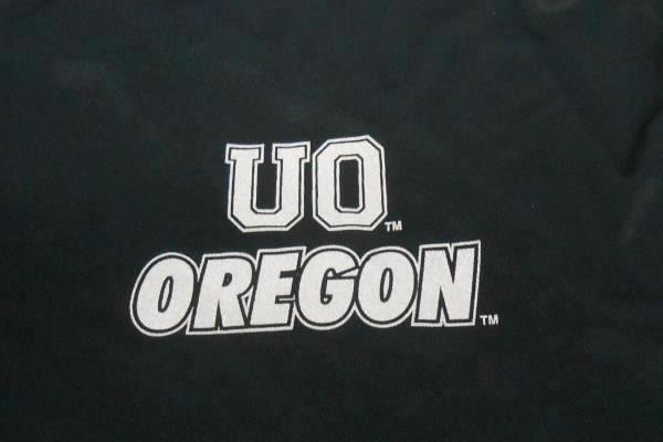 Russel Oregon Ducks 1/4 Zip Pullover Jacket Men's M Black Gray Silver
