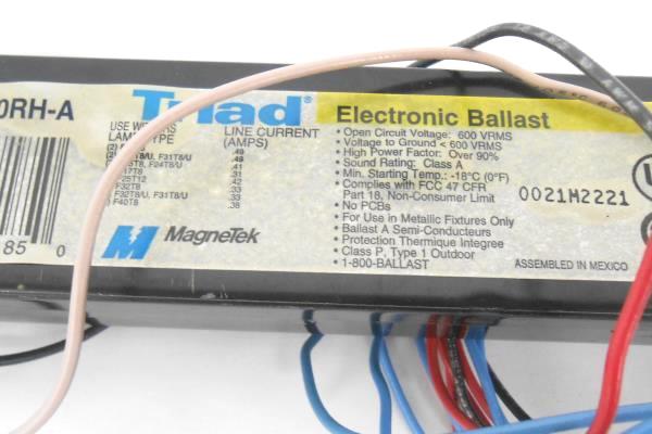 Philips Bodine Emergency Ballast and Triad Electronic Ballast Lighting System